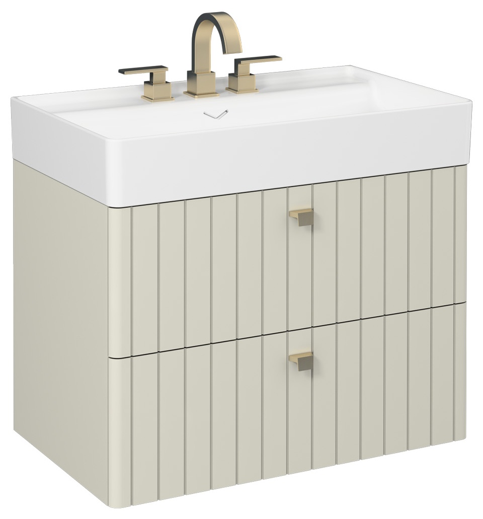 Vea Lavabo Dolabı 80 cm Taş Gri (10VA50081 dahil)