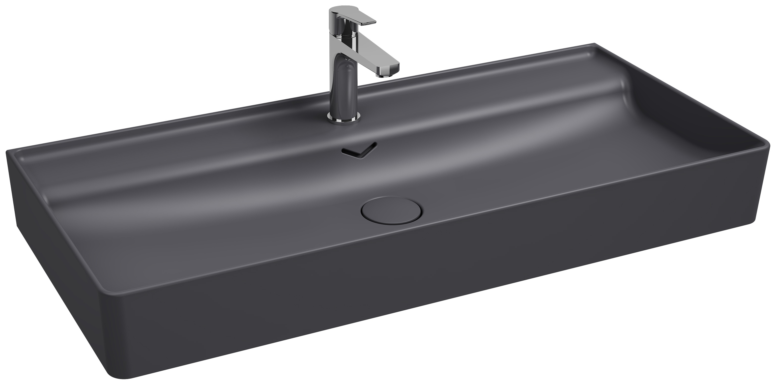 Vea Tezgah Üstü Lavabo 101 cm Antrasit