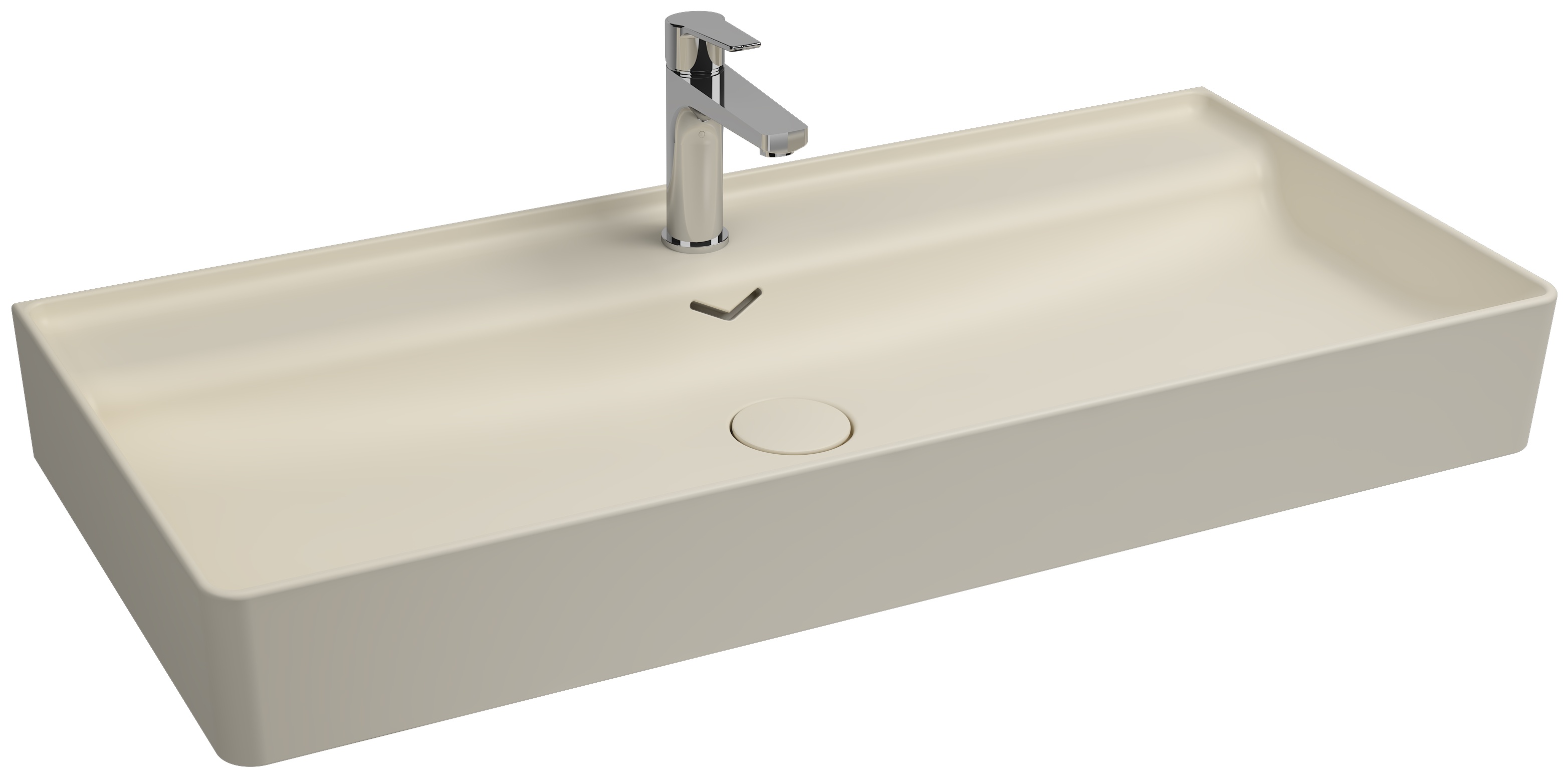 Vea Tezgah Üstü Lavabo 101 cm Fildişi