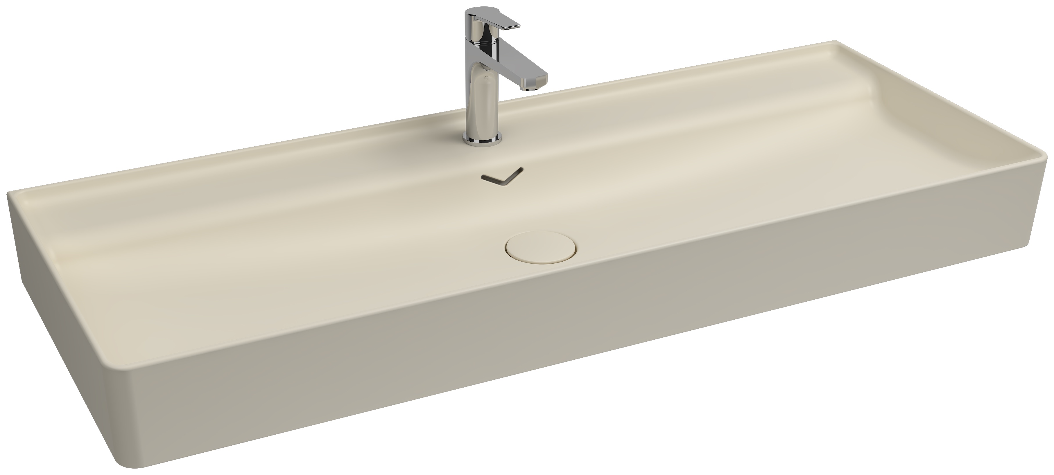 Vea Tezgah Üstü Lavabo 121 cm Fildişi