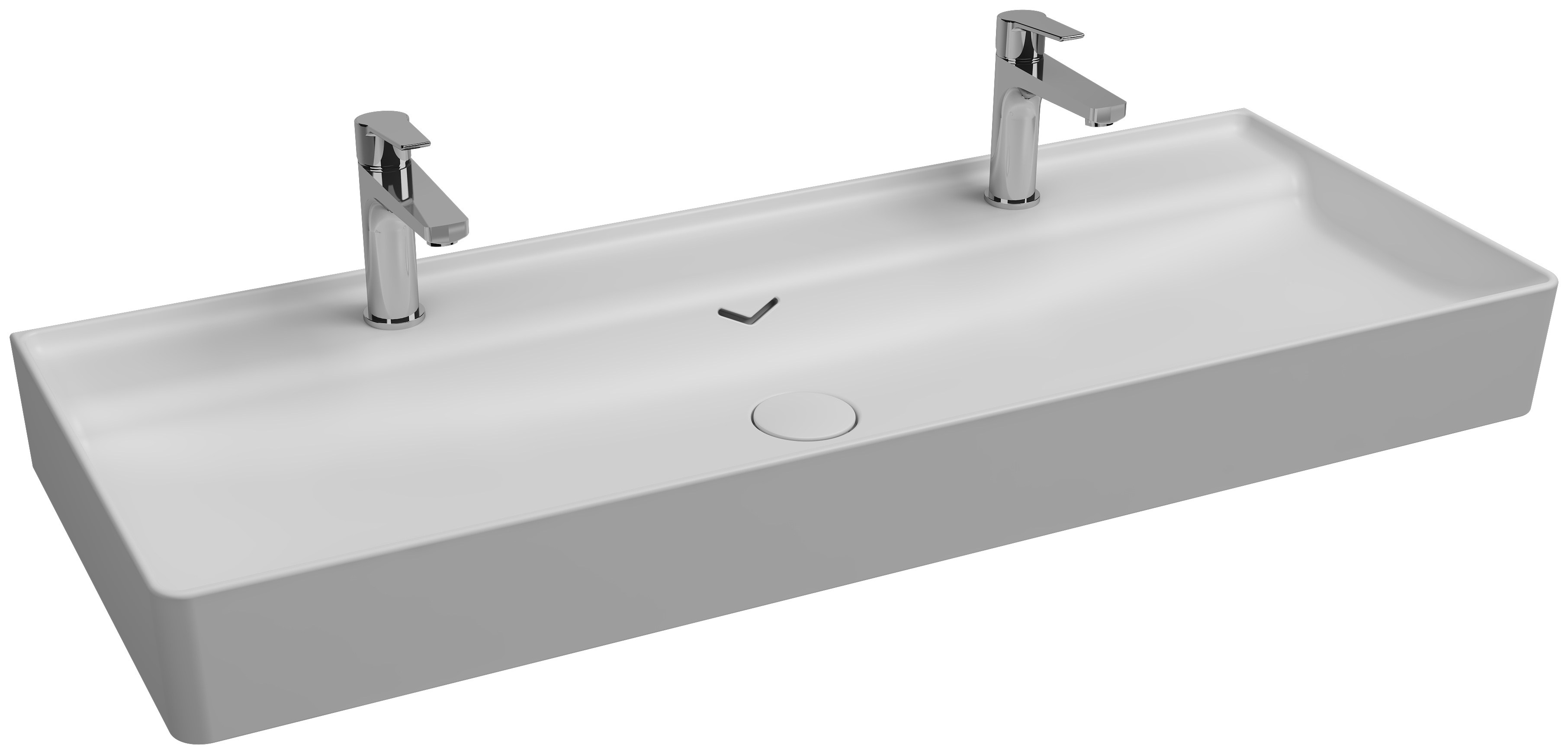 Vea Tezgah Üstü Lavabo 121 cm Mat Beyaz