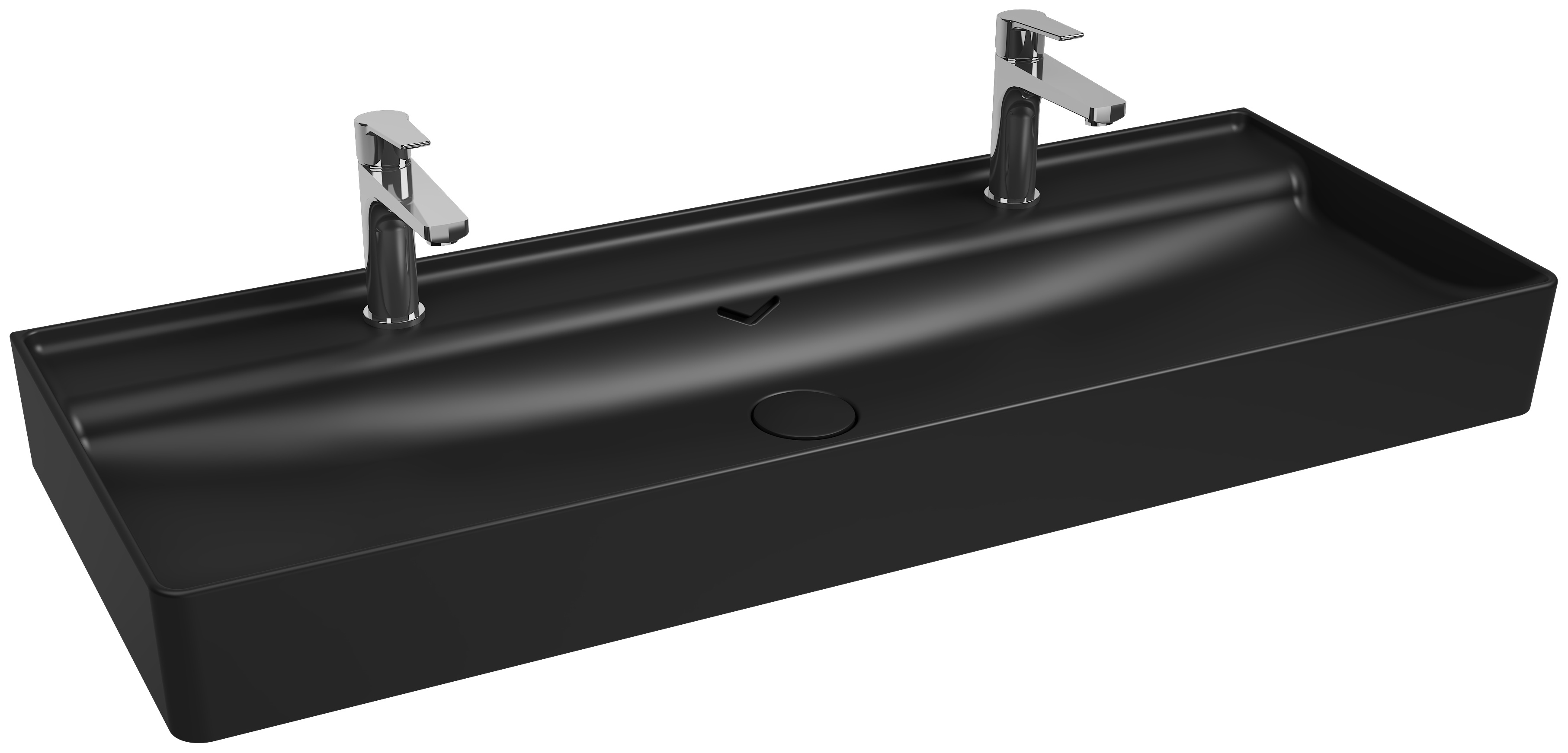 Vea Tezgah Üstü Lavabo 121 cm Siyah