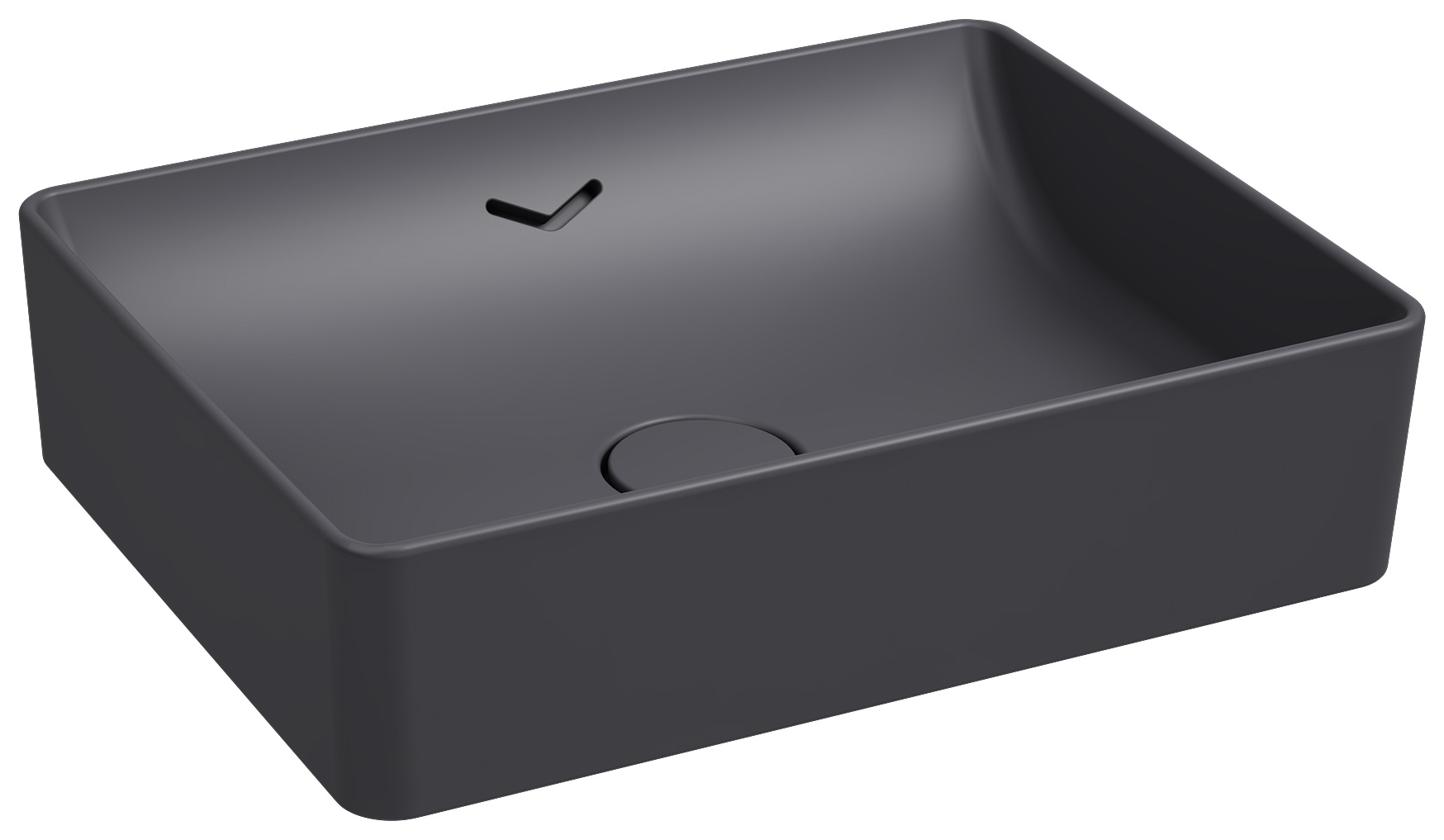 Vea Tezgah Üstü Lavabo 50 cm Antrasit