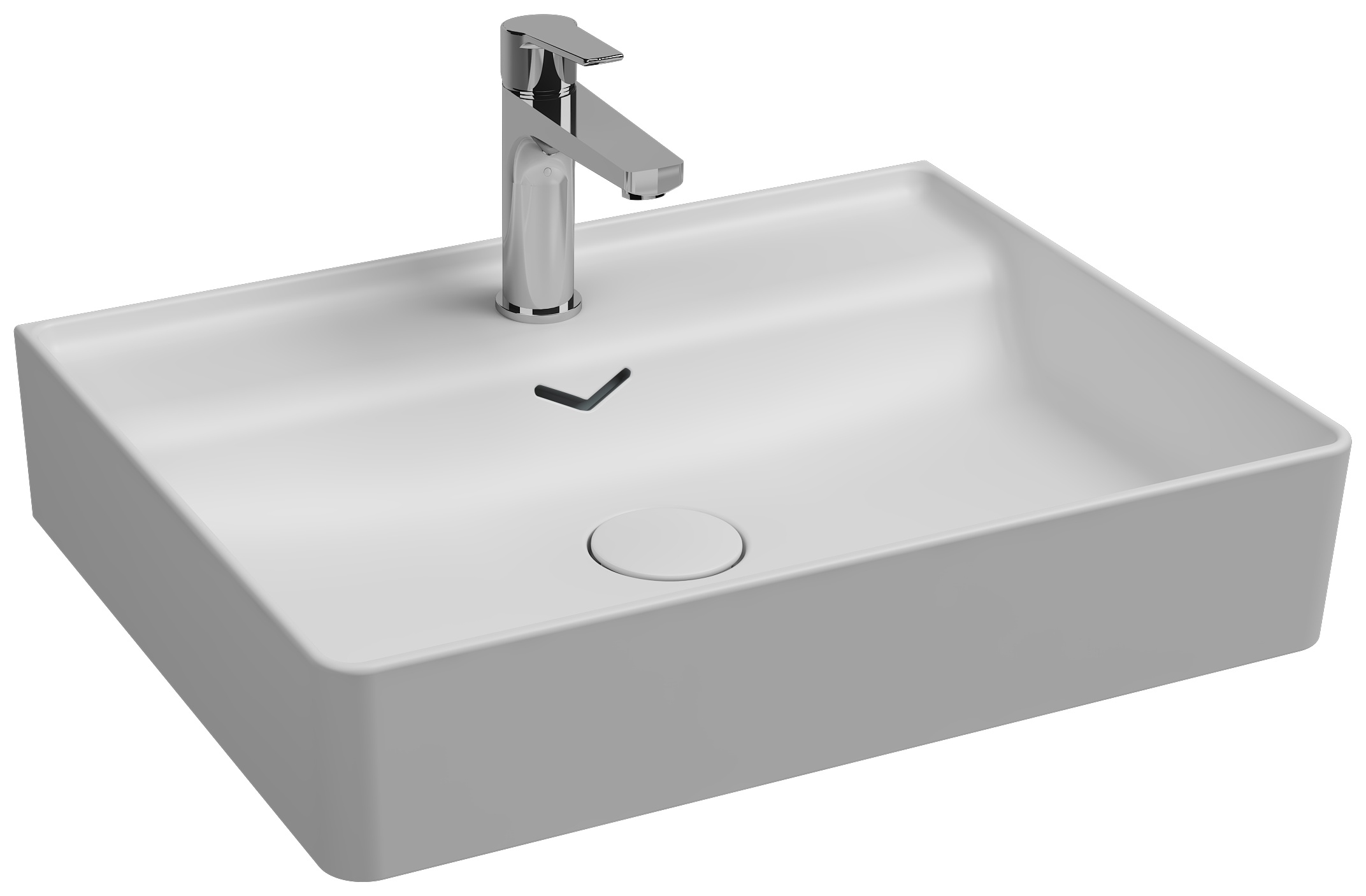 Vea Tezgah Üstü Lavabo 61 cm Mat Beyaz