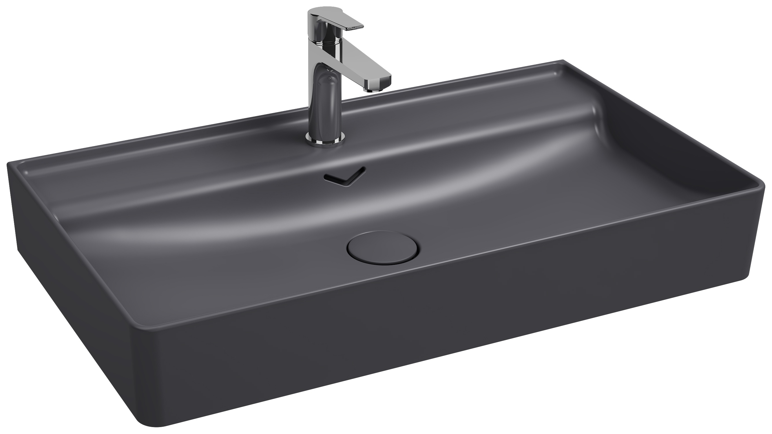 Vea Tezgah Üstü Lavabo 81 cm Antrasit