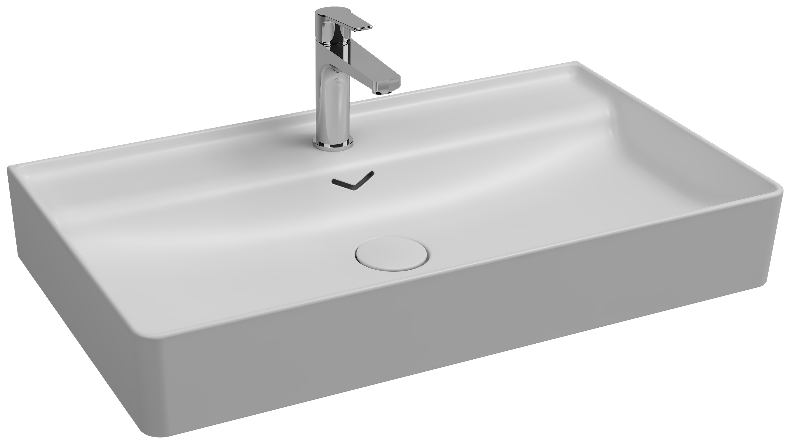 Vea Tezgah Üstü Lavabo 81 cm Mat Beyaz