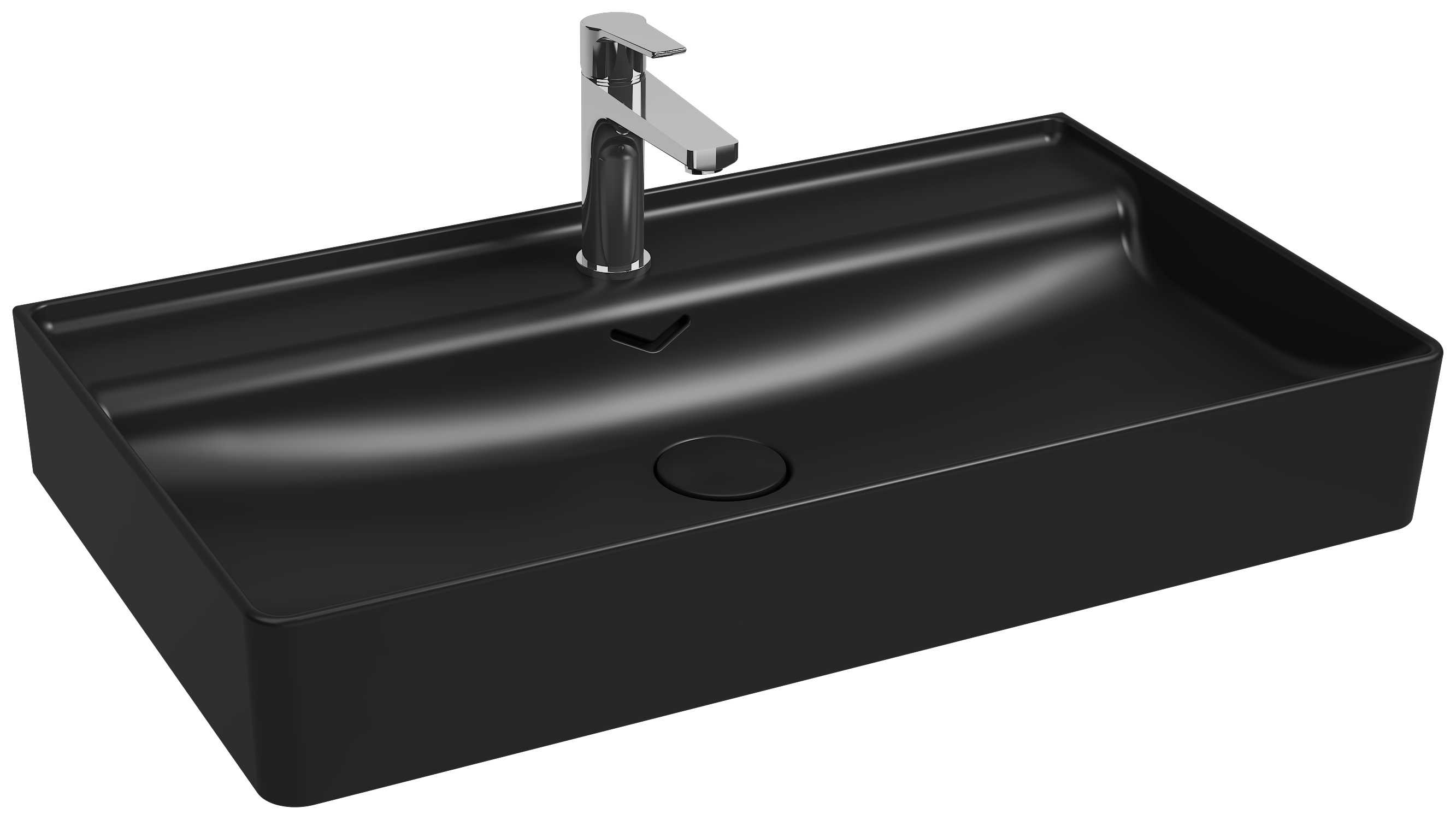 Vea Tezgah Üstü Lavabo 81 cm Siyah